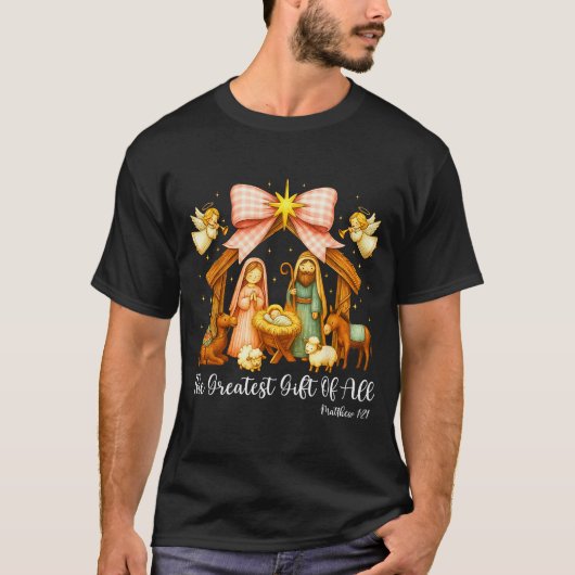 Het Grootste Geschenk Van Alle Geboorte Scene Chri T-shirt (Voorkant)