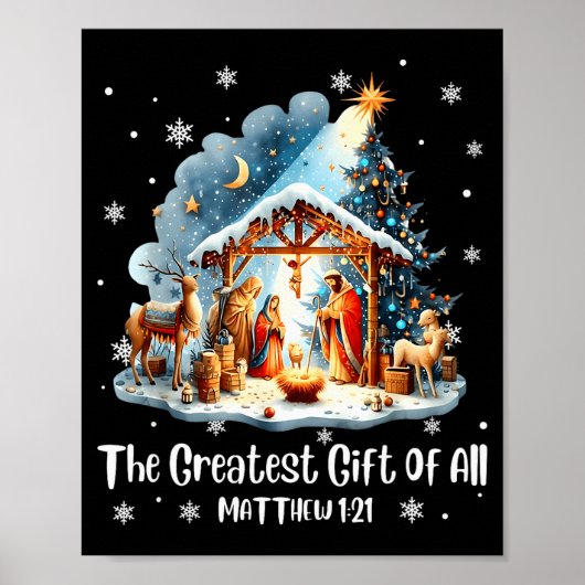 Het Grootste Geschenk Voor Alle Kerst Nativiteit J Poster (Voorkant)