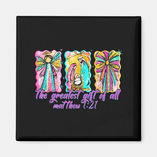 Het Grootste Geschenk Voor Alle Kerststal Jezus Magneet (Voorkant)