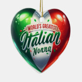 Het grootste Italiaanse nonna-hart ter wereld Keramisch Ornament (Rechts)