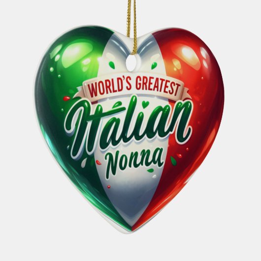 Het grootste Italiaanse nonna-hart ter wereld Keramisch Ornament (Rechts)