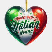 Het grootste Italiaanse nonna-hart ter wereld Keramisch Ornament (Voorkant)