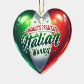 Het grootste Italiaanse nonna-hart ter wereld Keramisch Ornament (Links)
