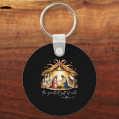 Het Grootste Kerstgeschenk Van Jezus Christus Sleutelhanger (Voorkant)