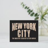 Het grootste land ter wereld in New York Briefkaart (Staand voorkant)