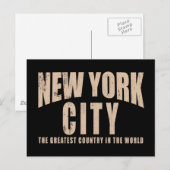 Het grootste land ter wereld in New York Briefkaart (Voorkant / Achterkant)