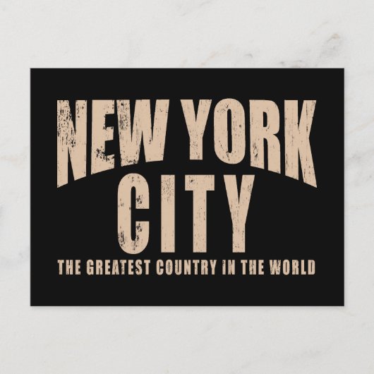 Het grootste land ter wereld in New York Briefkaart (Voorkant)