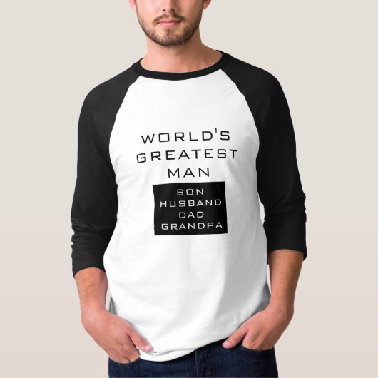 Het grootste Man ter wereld - Zoon, echtgenoot, va T-shirt (Voorkant)