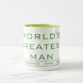 Het grootste Man ter wereld - Zoon, echtgenoot, va Tweekleurige Koffiemok (Center)