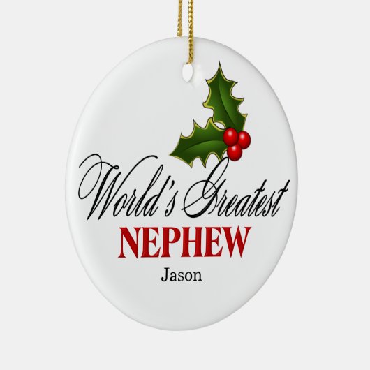 Het grootste Nephew ter wereld Keramisch Ornament (Rechts)