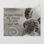 "Het grootste obstakel" Inspirerend quote Briefkaart (Voorkant)