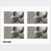 "Het grootste obstakel" Inspirerend quote Rechthoekige Sticker (Vel)