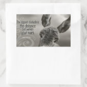"Het grootste obstakel" Inspirerend quote Rechthoekige Sticker (Tas)
