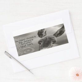 "Het grootste obstakel" Inspirerend quote Rechthoekige Sticker