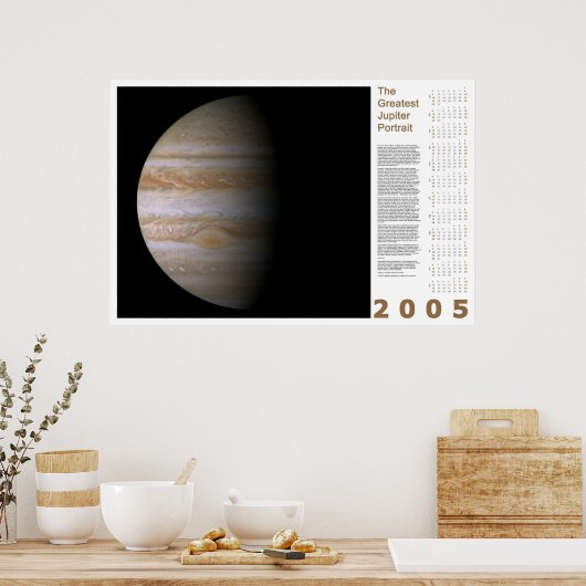 Het grootste portret van Jupiter: 2005 Poster (Keuken)
