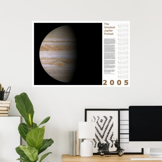 Het grootste portret van Jupiter: 2005 Poster (Thuiskantoor)