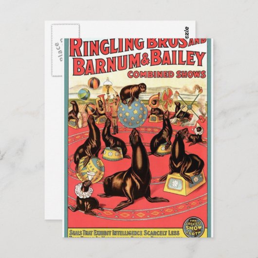 Het grootste Show op Aarde Briefkaart (Voorkant / Achterkant)