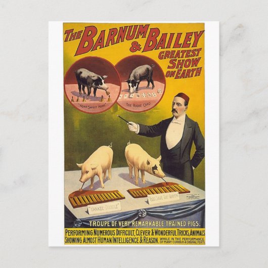 Het grootste show van Barnum en Bailey op aarde — Briefkaart (Voorkant)