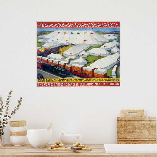Het grootste show van Barnum en Bailey op aarde Poster (Keuken)