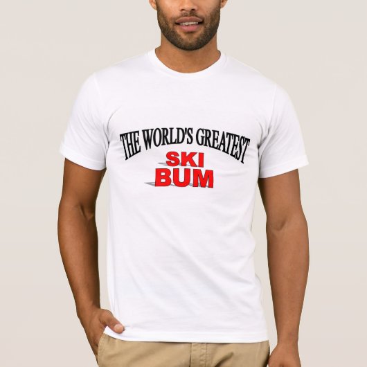 Het grootste skibum ter wereld t-shirt (Voorkant)