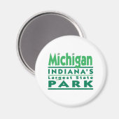 Het grootste staatspark van Michigan Indiana Magneet (Voorkant / Achterkant)