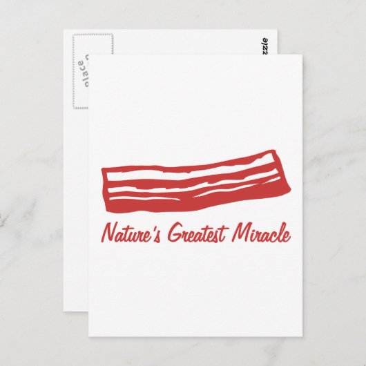 het grootste wonder van bacon natuur briefkaart (Voorkant / Achterkant)