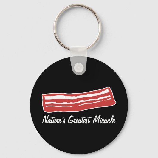 het grootste wonder van bacon natuur sleutelhanger (Voorkant)