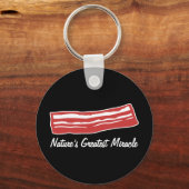 het grootste wonder van bacon natuur sleutelhanger (Voorkant)