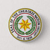 Het grootzegel van de Cherokee Nation Oklahoma Ronde Button 5,7 Cm (Voorkant)