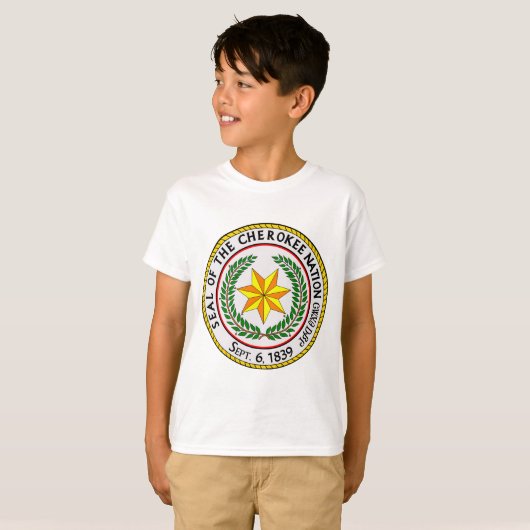 Het grootzegel van de Cherokee Nation Oklahoma T-shirt (Voorkant volledig)