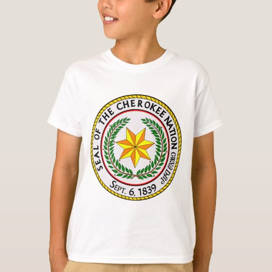 Het grootzegel van de Cherokee Nation Oklahoma T-shirt (Voorkant)