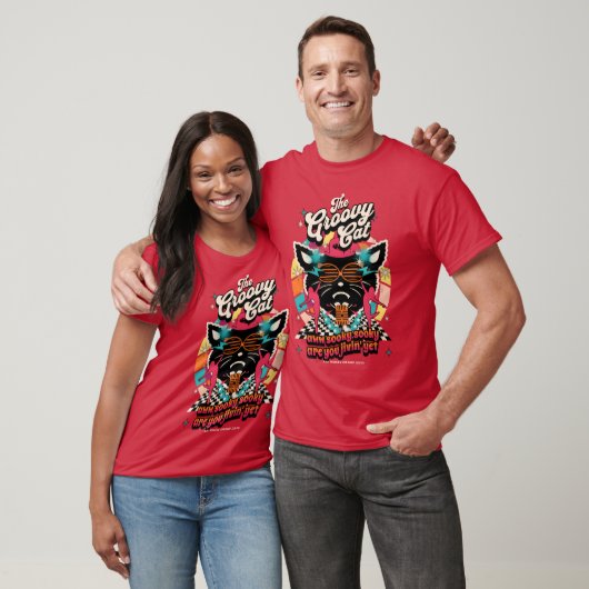 Het Groovy Cat meisje T-shirt (Unisex)