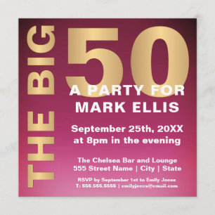 HET GROTE 50 GOLD-EFFECT   TWEEDE PARTIJ KAART