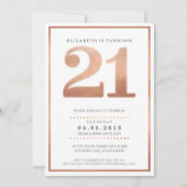 Het GROTE AANTAL van de LEEFTIJD NODIGT glam 21 Kaart (Voorkant)