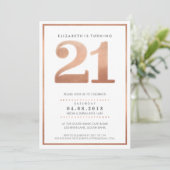 Het GROTE AANTAL van de LEEFTIJD NODIGT glam 21 Kaart (Staand voorkant)