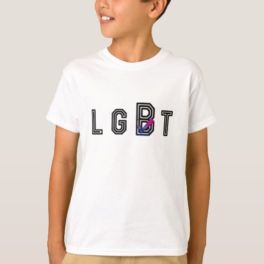 Het grote B LGBT Bisexual Visibility Shirt (Voorkant)