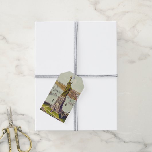 Het grote Bartholdi-beeld, Vrijheidsbeeld Cadeaulabel (Met Touw)