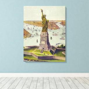 Het grote Bartholdi-beeld, Vrijheidsbeeld Canvas Afdruk