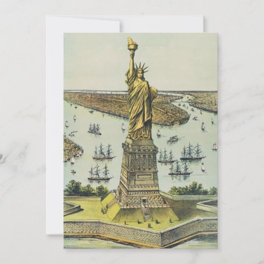 Het grote Bartholdi-beeld, vrijheidsbeeld Kaart (Voorkant)