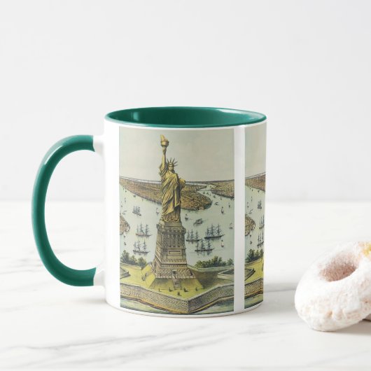 Het grote Bartholdi-beeld, Vrijheidsbeeld Mok (Met donut)