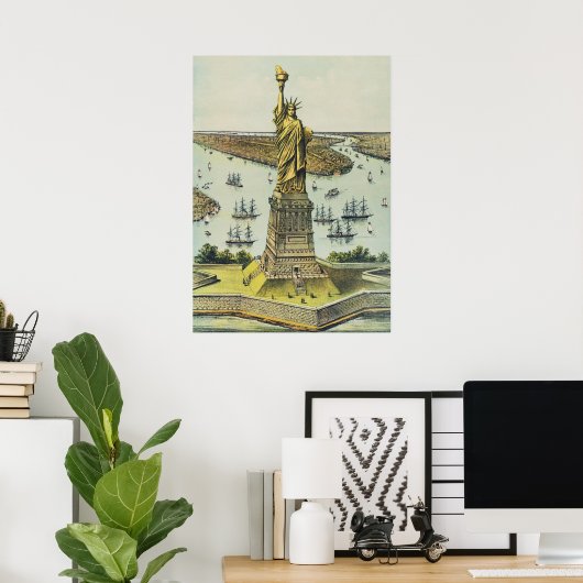 Het grote Bartholdi-beeld, Vrijheidsbeeld Poster (Thuiskantoor)
