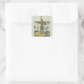 Het grote Bartholdi-beeld, Vrijheidsbeeld Vierkante Sticker (Tas)