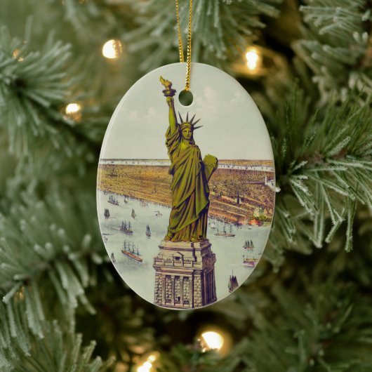 Het grote beeld van Bartholdi, Vrijheidsbeeld Keramisch Ornament (Boom)