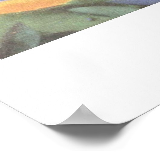 Het grote blauwe paard van Franz Marc Poster (Hoek)