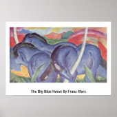 Het grote blauwe paard van Franz Marc Poster (Voorkant)