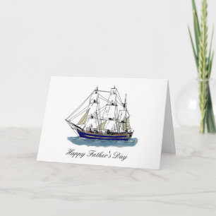 Het grote blauwe schip - Tall Ship Kaart
