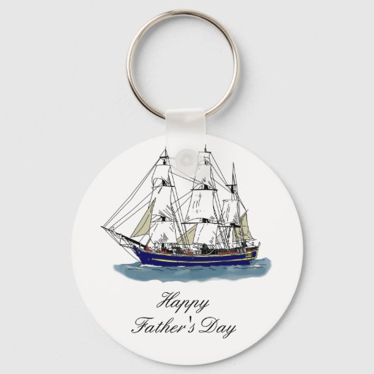 Het grote blauwe schip - Tall Ship Sleutelhanger (Voorkant)