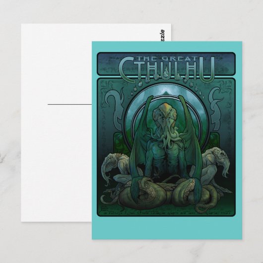 Het Grote Briefkaart van Cthulhu (Voorkant / Achterkant)
