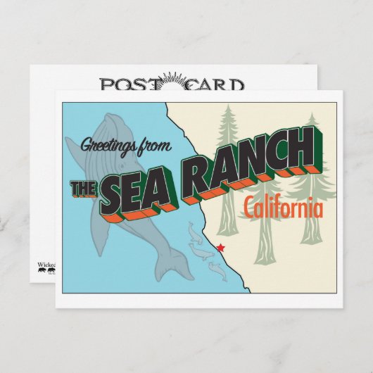 Het grote Briefkaart van de Rand van het Zee - ver (Voorkant / Achterkant)