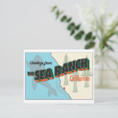 Het grote Briefkaart van de Rand van het Zee - ver (Staand voorkant)